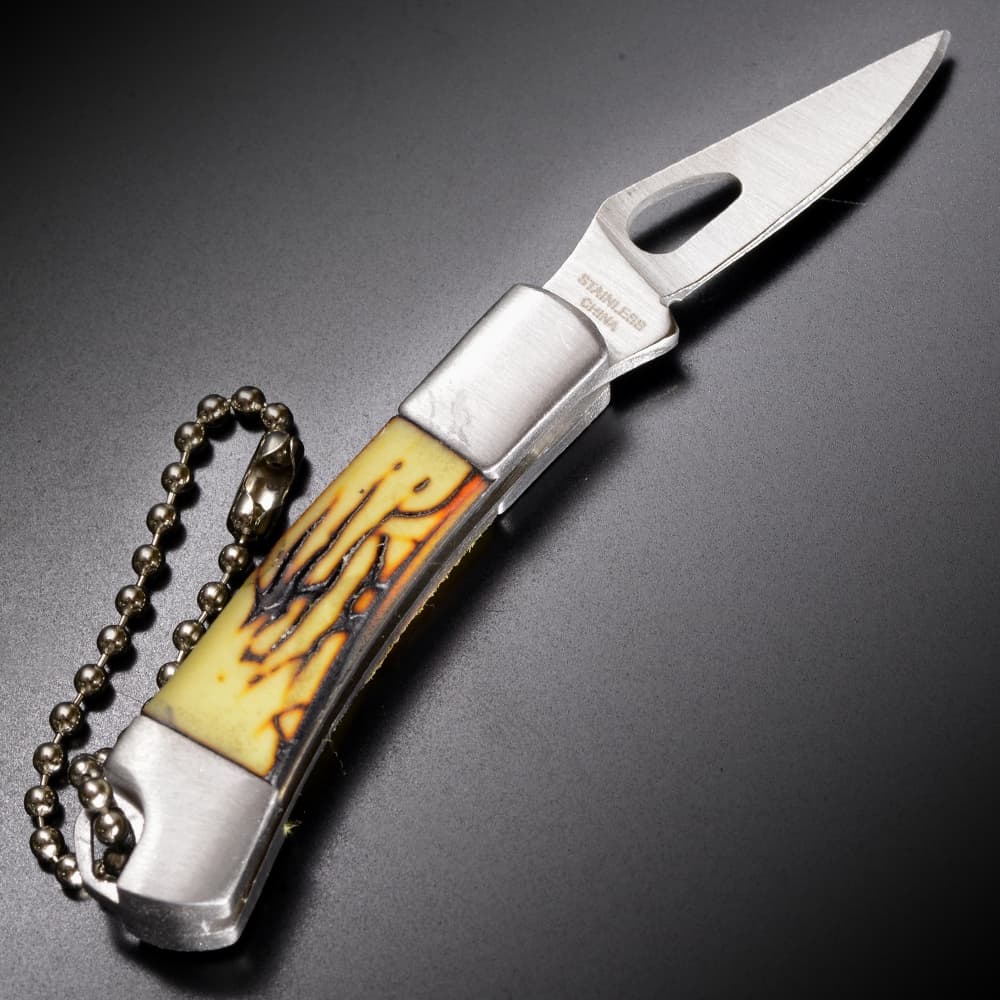 キーホルダー ナイフ 21951 ボールチェーン 折りたたみ ミニチュアキーチェーン|折り畳みナイフ フォルダー フォールディングナイフ ホールディングナイフ キーホルダーナイフ キーチェーンナイフ キーリングナイフ ミニチュアナイフ通販格安セール情報　楽天　通販