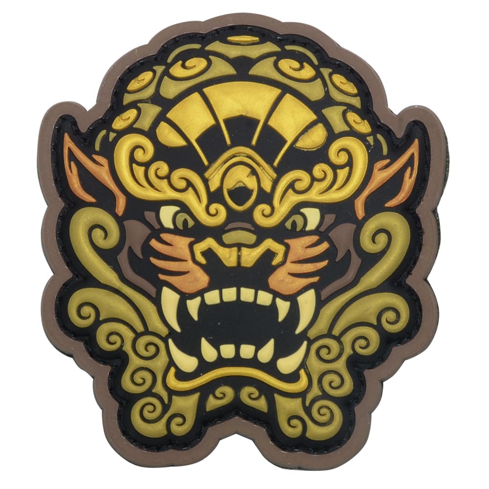 MIL-SPEC MONKEY 士気パッチ 唐獅子 Head2 PVCパッチ ベルクロ付き ミルスペックモンキー ミリタリーワッペン ミリタリーパッチ アップリケ スリーブバッジ パッチ ベルクロワッペン Foo Dog アートワッペン 装備カスタマイズアクセサリー ベルクロ付きミリタリーパッチ