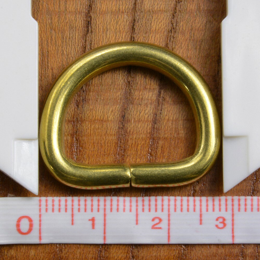 Dカン クラフトパーツ 真鍮 切れ目あり [ 20mm ] Dかん D環 アーチかん アーチカン ハンドクラフト クラフト素材 レザークラフト ディーカン レザークラフト資材 レザークラフト材料 Dリング 金具 ディーリング カン 輪 リング つなぎ 環状金具 手芸 ハンドメイド パーツ