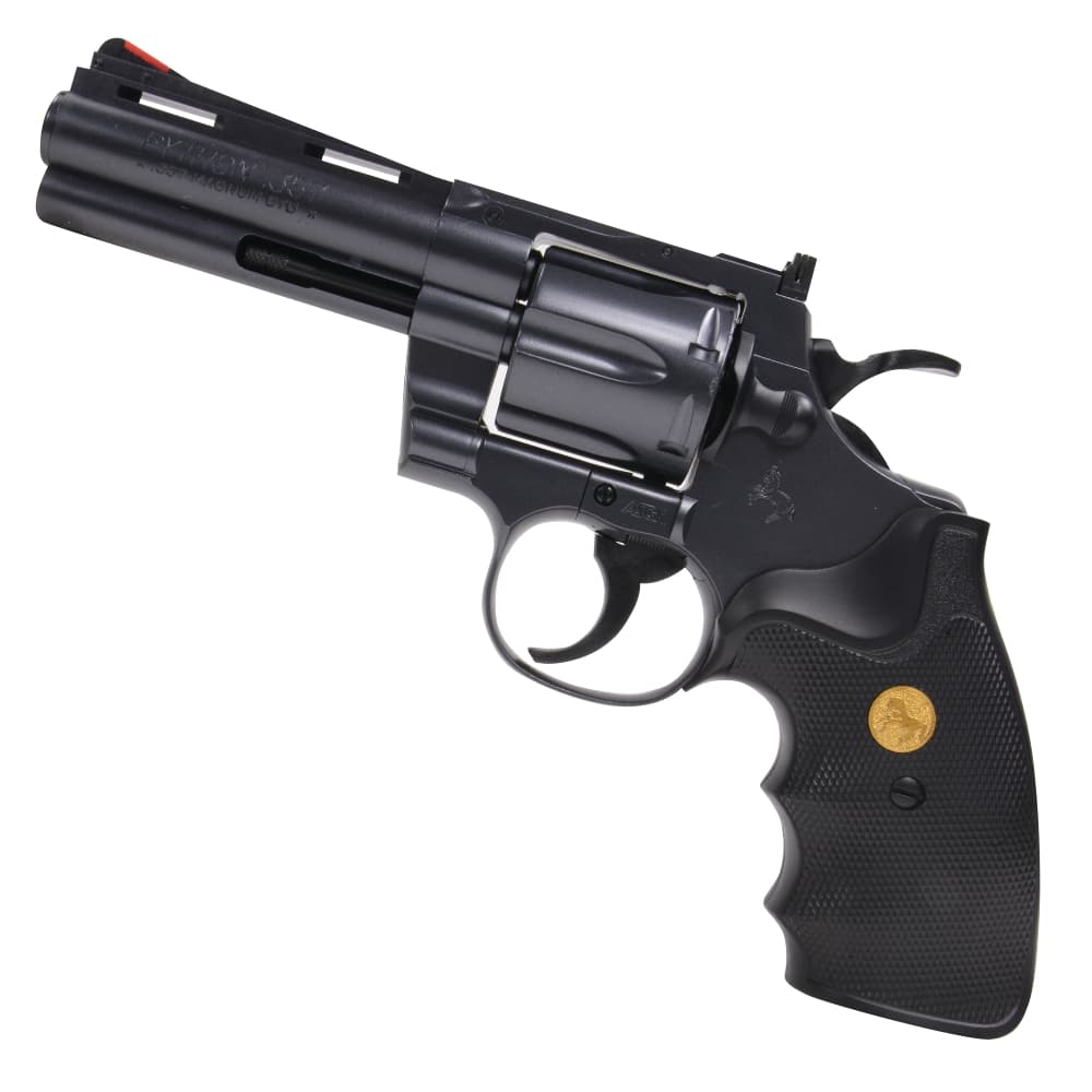 クラウンモデル エアガン COLT PYTHON 4インチ 10歳以上 [ ブラック ] ライブカート .357マグナム リボルバー エアーコッキング トイガン 10禁 コルトパイソン エアーガン エアピストル エアコキ オートピストル 自動拳銃 自動式拳銃 オートマチックピストル 遊戯銃のサムネイル