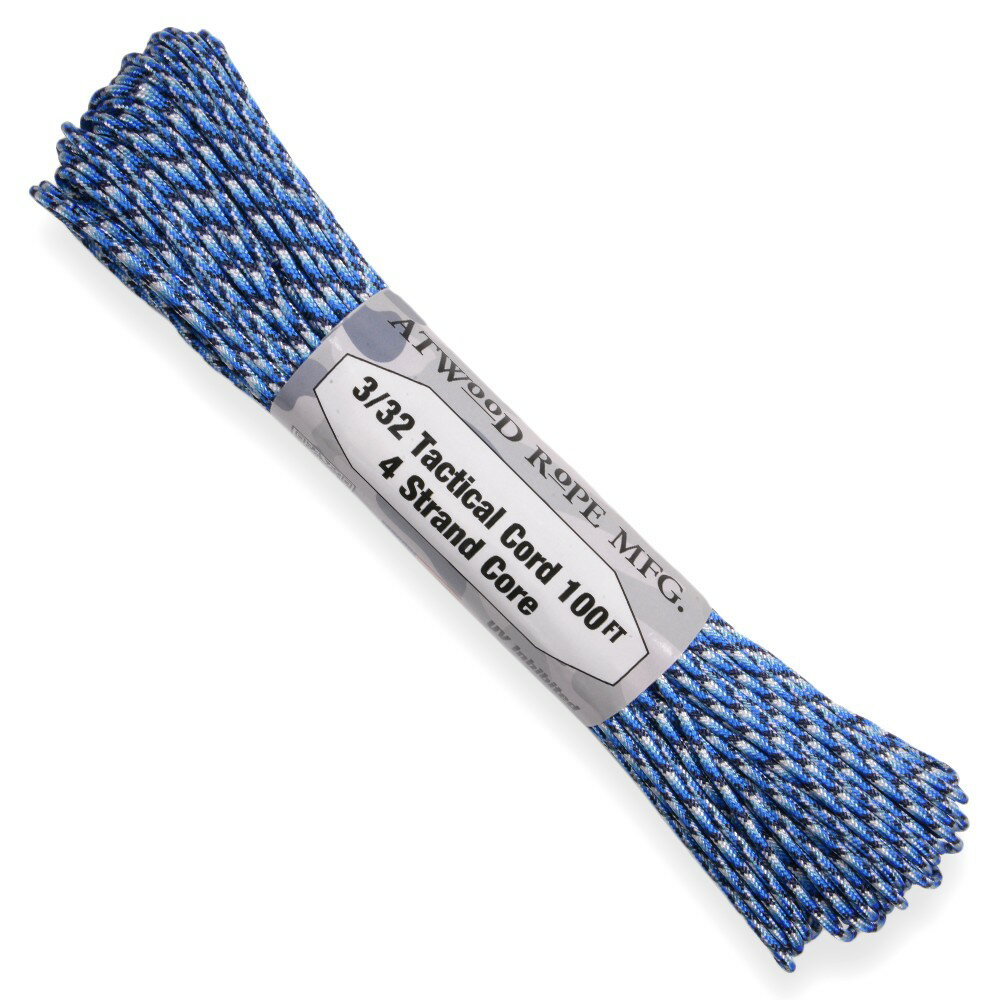 ATWOOD ROPE タクティカルコード ブルースネーク 30m アトウッドロープ 紐 ロープ 靴ひも 靴紐 blue snake ナイロンコード ひも ミリタリーコード パラコード サバイバルコードナイロンコード