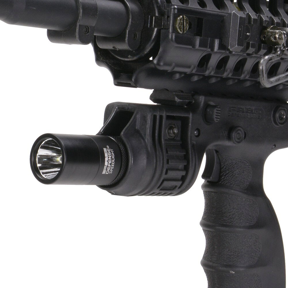 ミリタリーショップ レプマートのFAB Defense フラッシュライト スピードライト G2 3V 1インチ 378ルーメン FABディフェンス タクティカルライト ウェポンライト ウエポンライト リチウムイオン電池 ガンライト ライフルライト ハンドガンライト ピストルライト 銃用ライト 軍用ライト サバゲー用ライト｜アングル2