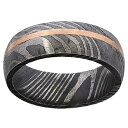 MARBLES 指輪 ダマスカス鋼 リングケース付き 銅インレイ 11号 マーブルス Damascus Steel Ring 鉄 スチール スティール ダマスカスリング コッパー ブロンズ 指輪ケース アクセサリー ファッション