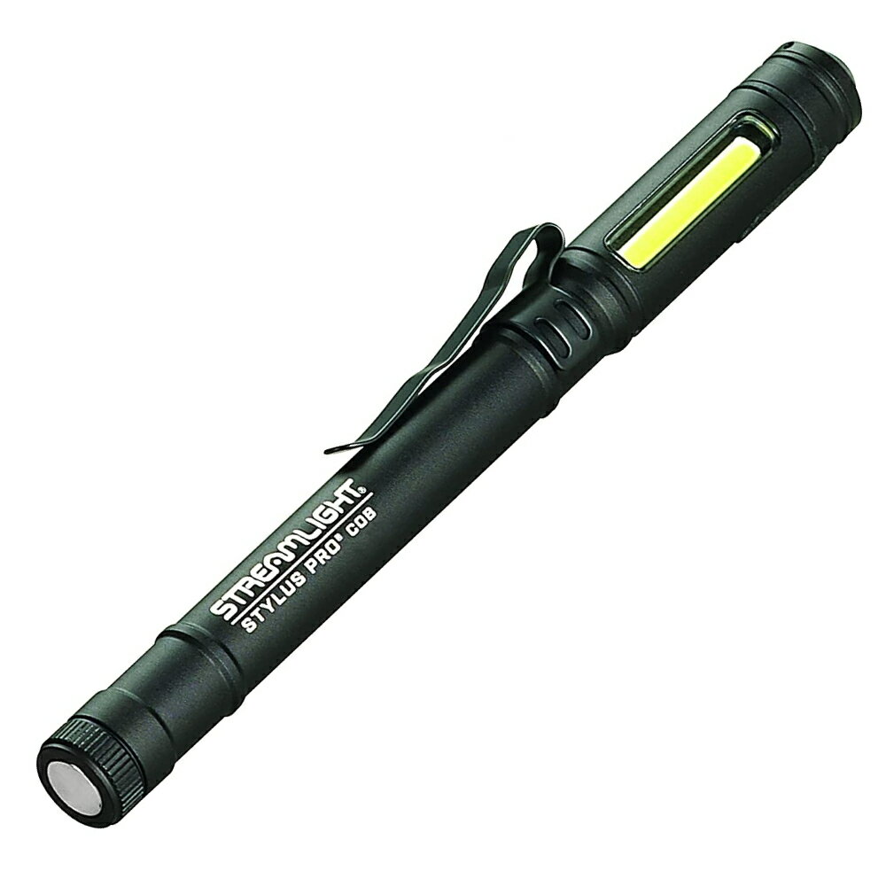 Streamlight ペンライト Stylus Pro COB マグネット付き ブラック ストリームライト LED 作業用ライト 磁石付き 防水 ケミカルライト サイリューム サイリウム ルミカライト 充電式ライト 懐中電灯 フラッシュライト 懐中電池 トーチ 充電式懐中電灯