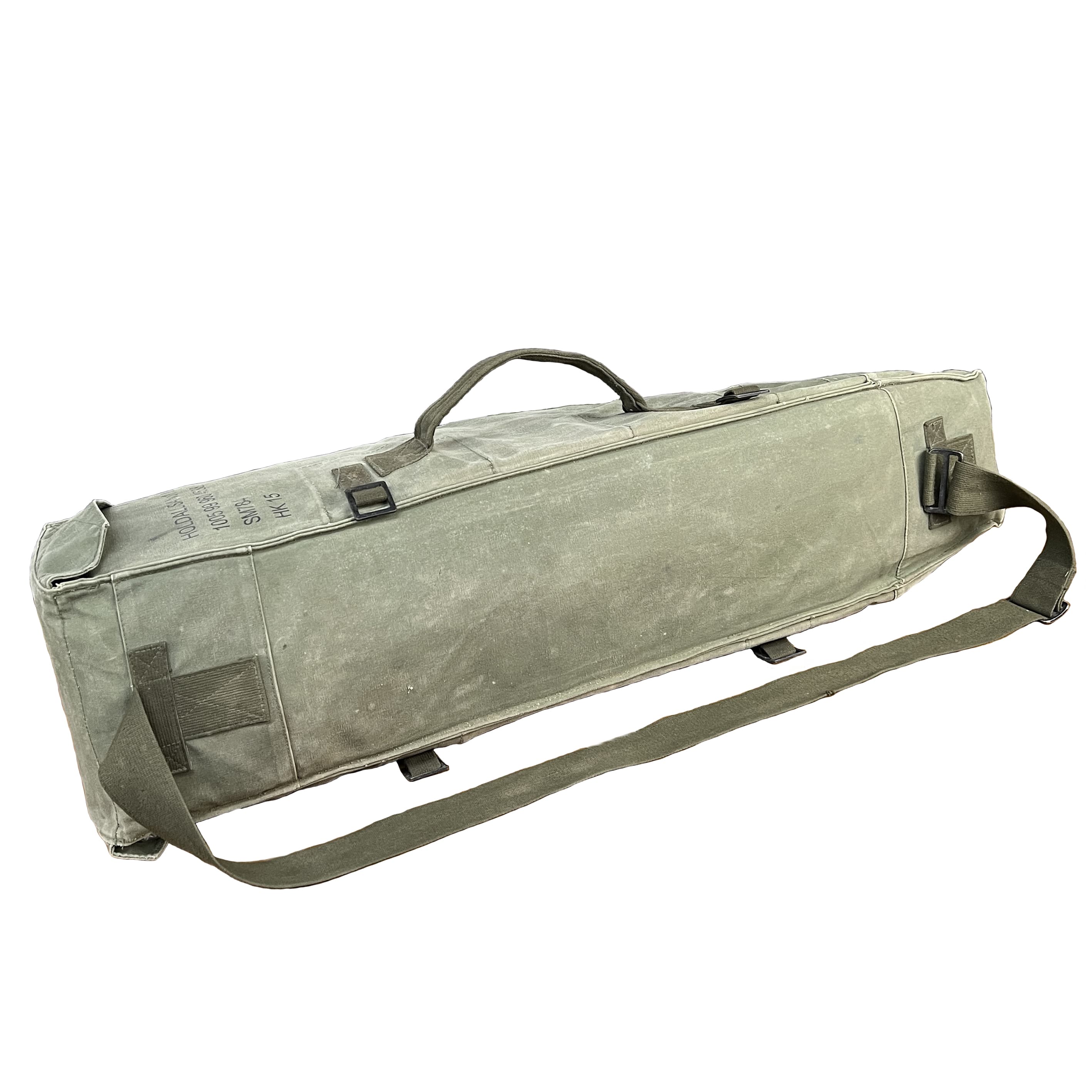 イギリス軍放出品 三脚ケース L7 GPMG用 ドラムバッグ OD [ 難あり ] FN MAG トライポッド収納 L7A1 L7..