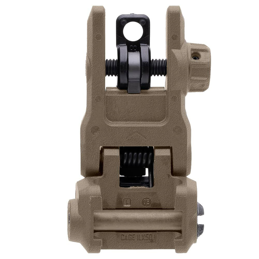 ミリタリーショップ レプマートのMAGPUL バックアップサイト MBUS3 フリップアップ式 リアサイト MAG1167 [ フラットダークアース ] マグプル Made in USA アイアンサイト RearSight 照星 照門 照準器 フロントサイト 金属サイト 鉄サイト｜アングル3