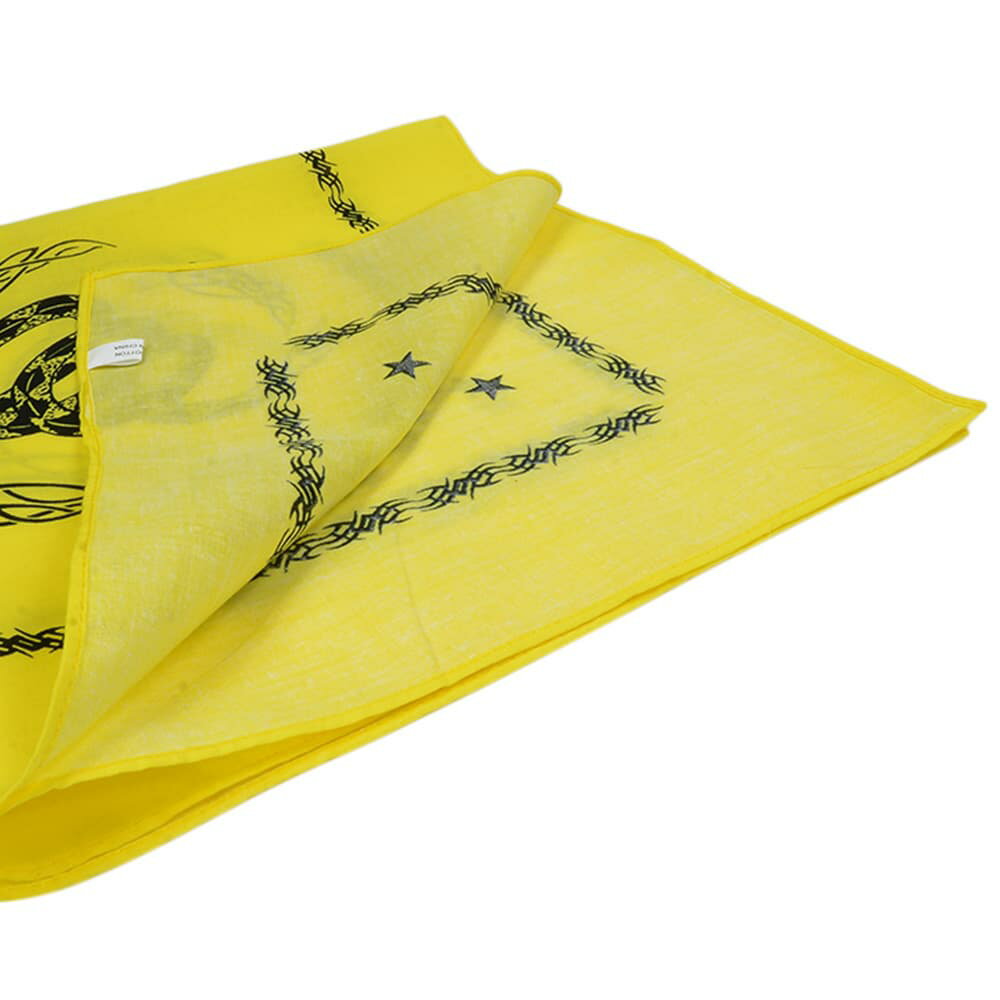 Rothco バンダナ 4032 ガズデン旗 [ イエロー ] ROTHCO ハンカチ スカーフ カーチフ ヘッドスカーフ ストール ショール ヘアバンド ヘッドバンド ターバン ドゥーラグ ネッカーチーフ 手拭い