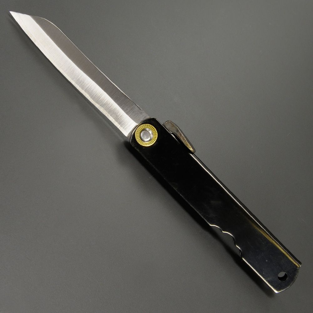 肥後守定 和式ナイフ 笹刃 白紙割込 大 [ 黒 ] 肥後の守 ひごのかみ 永尾駒製作所 和風ナイフ 国産ナイフ アウトドアナイフ 小刀 本鍛造 刃物 日本製 国産刃物 和式刃物 フォールディングナイフ 折り畳みナイフ 折りたたみナイフ 折り畳み式ナイフ 折りたたみ式ナイフ通販格安セール情報　楽天　通販
