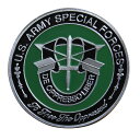 チャレンジコイン 米陸軍特殊部隊 記章 記念メダル Challenge Coin 記念コイン ARMY SPECIAL FORCES グリーンベレー 紋章 鉄 彫刻 円形 透明ケース付き ミリタリーメダル ミリタリーコイン