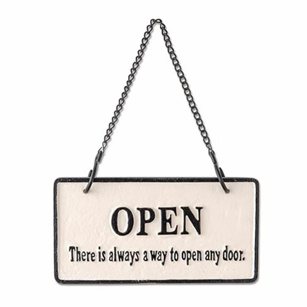 POSH LIVING アイアンプレート OPEN＆CLOSED 壁掛け アンティーク雑貨 63422 ブリキ看板 通販 通信販売 錻力看板 金属看板 鉄板看板 メタルサイン レトロ風 ビンテージ インテリア雑貨 壁掛けインテリア