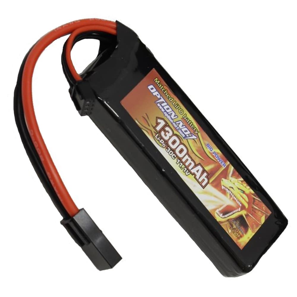 OPTION NO.1 リポバッテリー BIG POWER 11.1V 30C 1300mAh タミヤコネクター GB-0029M オプションナンバーワン Li-Poバッテリー 電動ガン用 電池 蓄電池