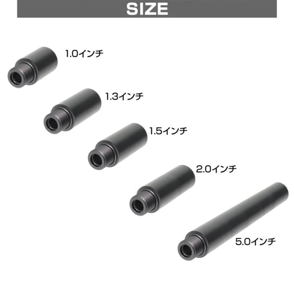 LayLax バレルエクステンション 次世代電動ガン M4用 アウターバレルピース [ 1.5インチ ] ライラクス 銃身 カスタムパーツ エアガンパーツ 次世代M4用 アウターバレル 延長バレル エアガンドレスアップ 歩兵銃 アサルトライフル カービン 自動小銃 外装バレル 外筒