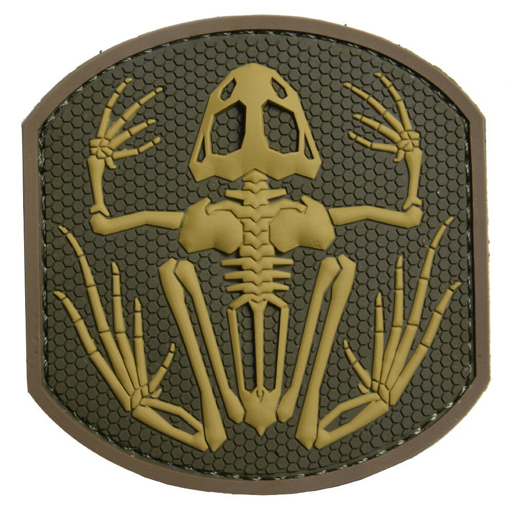 ミルスペックモンキー PVCパッチ Frog Skeleton ベルクロ付き [ マルチカム ] MSM MIL-SPEC MONKEY フロッグスケルトン スカルフロッグ ミリタリー ワッペン アップリケ サバゲ- ミリタリーワッペン ミリタリーパッチ スリーブバッジ