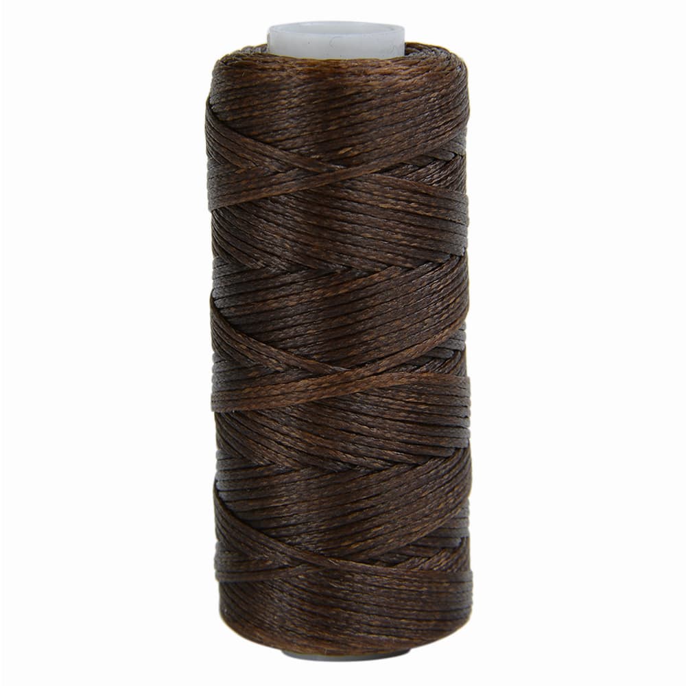 ワックスコード 蝋引き紐 50m レザークラフト用 [ チョコレートブラウン ] 蝋引き糸 ロウ引き ハンドメ..