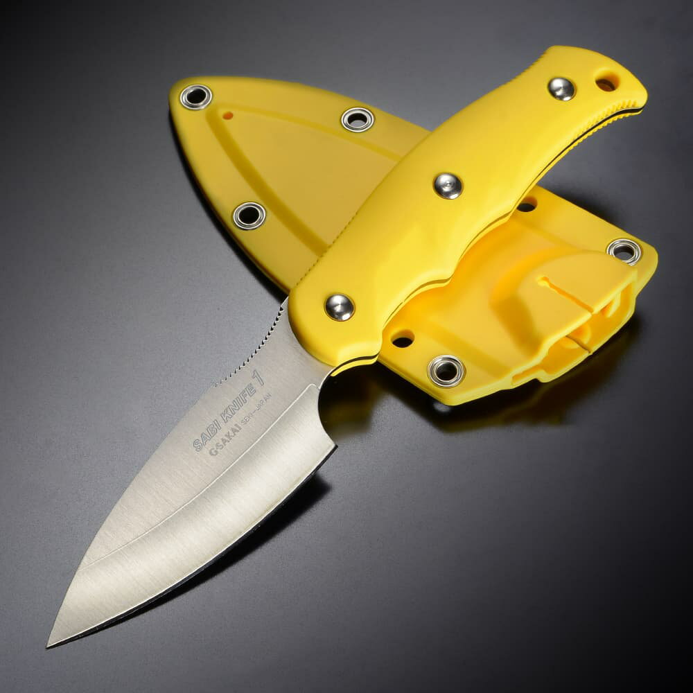 Gサカイ サビナイフ1 直刃 イエロー 11503 キャンプミニ包丁 ガーバーサカイ H1防錆鋼 錆びないナイフ SABIKNIFE 包丁|G-SAKAI G・SAKAI 渓流釣り 魚釣り フィッシングナイフ キャンプナイフ アウトドアナイフ サバイバルナイフ シースナイフ ハンティングナイフ 刃物通販格安セール情報 楽天 通販