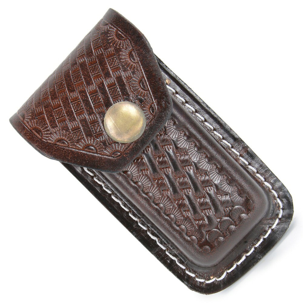 ナイフポーチ 革製 SH249 バスケットウェイブ ブラウン レザーポーチ | ナイフシース ナイフケース ナイフ入れ 収納ポーチ 折りたたみナイフポーチ ナイフ収納ケース通販格安セール情報 楽天 通販