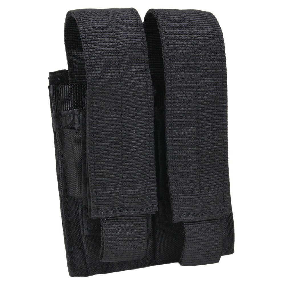 CONDOR ピストルマガジンポーチ 9mm/45口径 ダブル MA23 ブラック コンドル アウトドア DOUBLE PISTOL MAG POUCH 弾倉 マガジンポーチ サバゲーポーチ ピストルマガジンケース ピストルマガジンバッグ ピストルマガジンホルダー ピストルマガジンキャリア