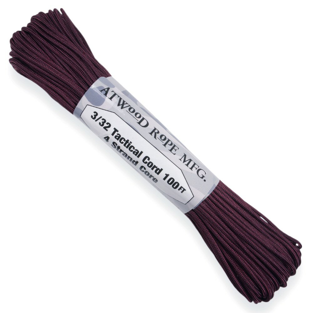 Rakuten - ATWOOD ROPE タクティカルコード 30m マルーン アトウッドロープ 紐 ロープ 靴ひも 靴紐 maroon 赤紫 ナイロンコード ひも ミリタリーコード パラコード サバイバルコードナイロンコード