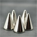 コーンスパイク スタッズ トゲ 14mm ニッケルメッキ ベルト 革細工 レザークラフト材料 メンズベルト自作 ハンドメイド リベット スネールヘッド 金属鋲 ...