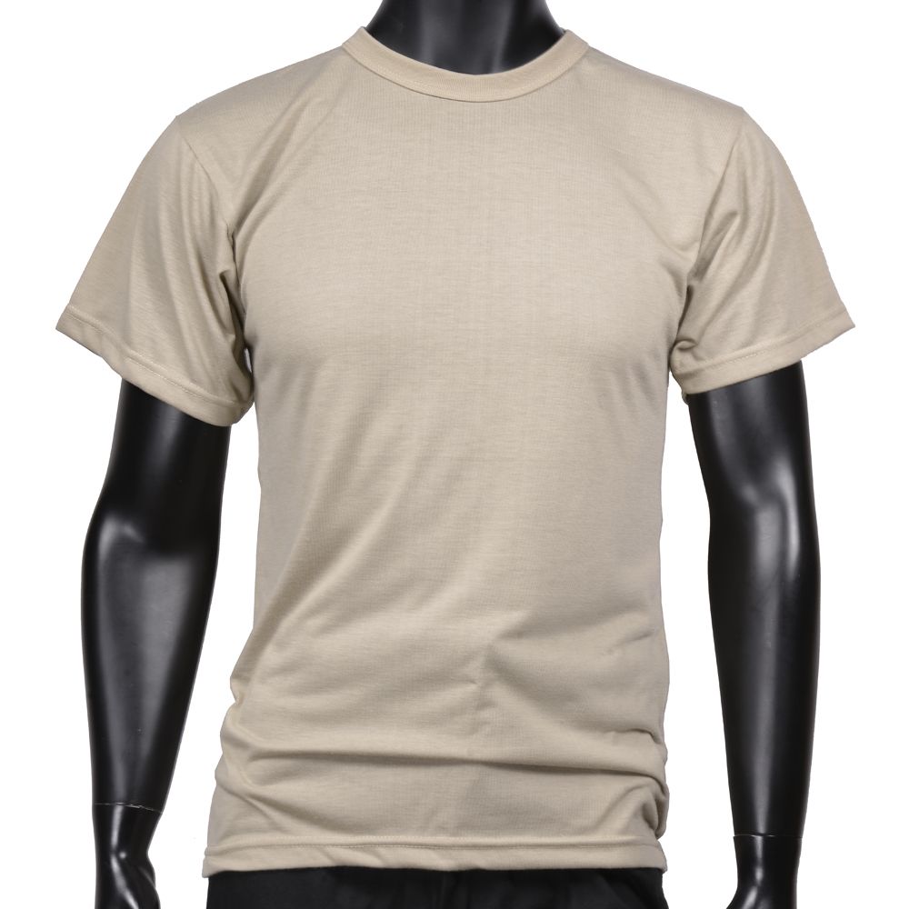 Rothco Tシャツ 半袖 無地 ポリエステル [ デザートサンド / Lサイズ ] メンズTシャツ 半そで プリント デザイン スポーツ ミリタリーTシャツ ミリタリーシャツ 半袖Tシャツ 軍服 戦闘服 BDU ACU アーミー コンバット ファティーグ タクティカル