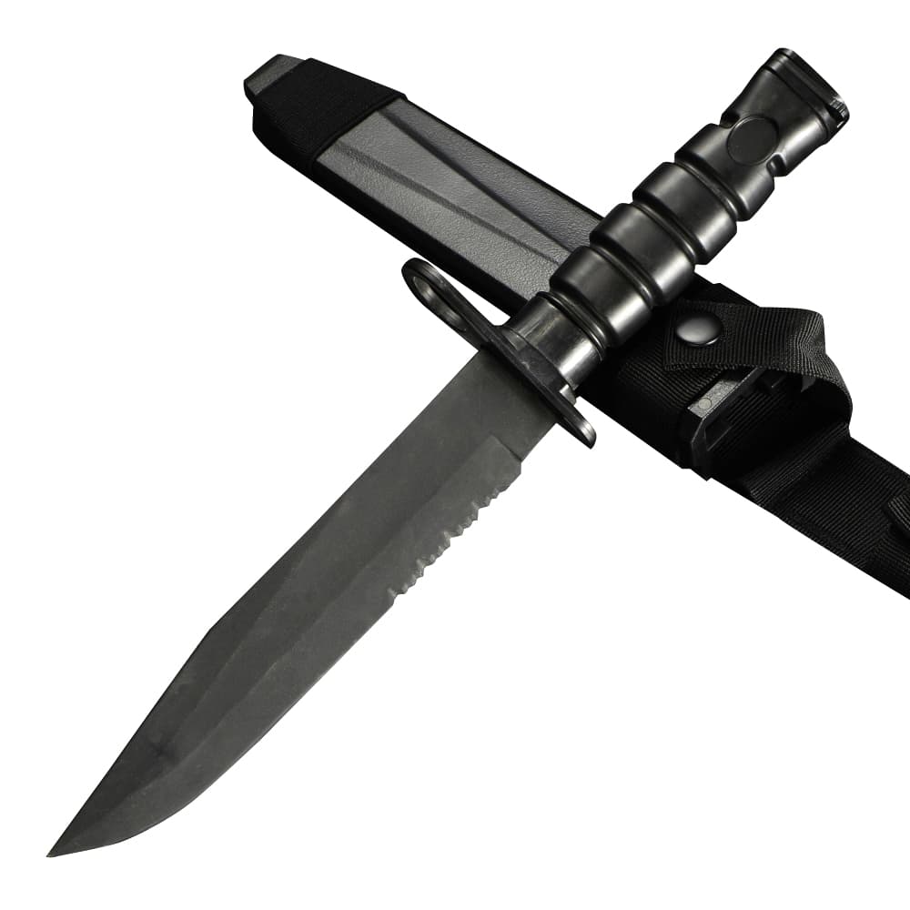 トレーニングナイフ M10バヨネット 訓練用 ラバー製 シース付き ブラック ダミーナイフ ゴムナイフ 模造ナイフ トレーナー 模造刀 トレーニング用ナイフ 練習用ナイフ 訓練用ナイフ
