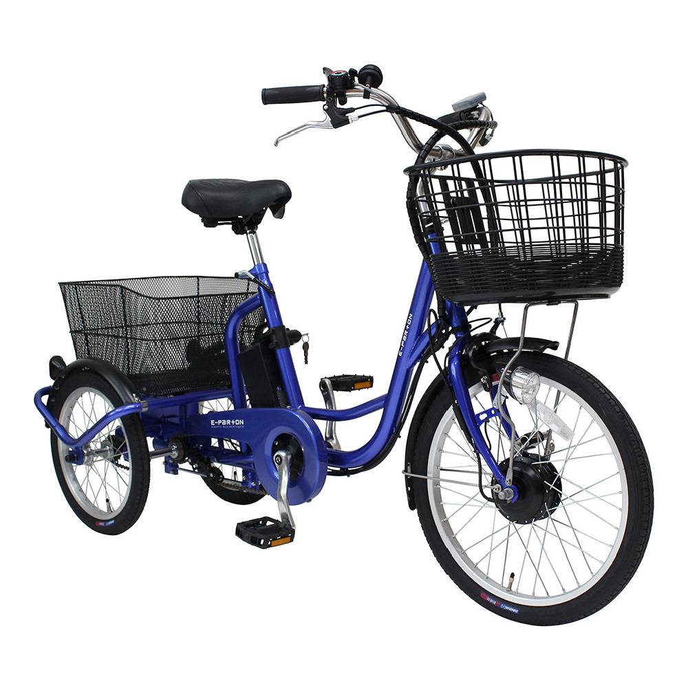 E-PARTON 三輪自転車 電動アシスト機能 サファイアブルー BEPN20SB イーパートン ...