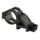 LEAPERS UTG オフセットマウント 20mmレール対応 フラッシュライト用 RG-FL138 リーパーズUTG フラッシュライトマウント Flashlight Ring Mount 20mmレール ピカティニーレール Offset マットブラック ガンパーツ カスタムパーツ