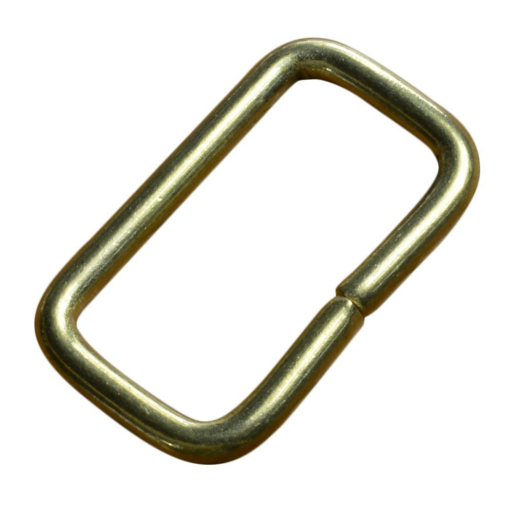 真鍮製 角カン 継ぎ目あり [ 38mm ] ブラス レザークラフト ハンドクラフト 革紐細工 ハンドメイド 手芸 手作り 角環 レザークラフト資材 レザークラフト材料 スクエアカン 四角環 スクエアリング 四角カン 角型リング 四角金具 カン 輪 リング つなぎ 環状金具 パーツ