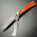 Rough Ryder 折りたたみナイフ Razor Trapper オレンジボーン RR073 オレンジボーンハンドルナイフ ダブルブレードポケットナイフ 折...