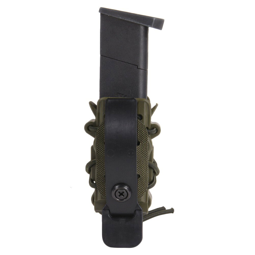 ミリタリーショップ レプマートのHigh Speed Gear ピストルマガジンポーチ Poly TACO Mini ポリマー製 9mm/45口径 16SPP0 [ オリーブドラブ ] ハイスピードギア HSGI マガジンポーチ マグポーチ pistol シングルピストル マガジンケース ピストルマグポーチ 弾倉 MOLLE モールシステム ナイフ ライト｜アングル3