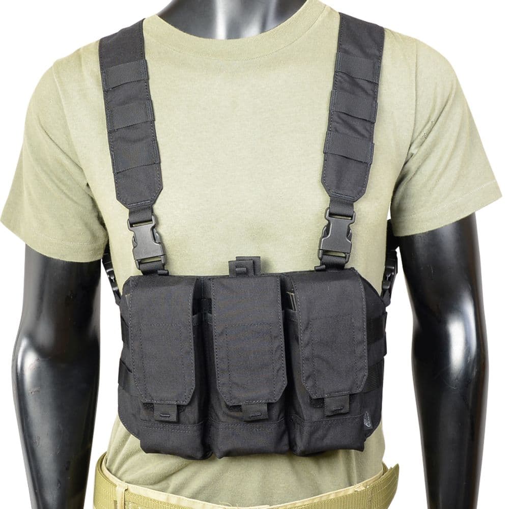 ミリタリーショップ レプマートのHELIKON-TEX チェストリグ Chicom Chest Rig コーデュラナイロン製 KK-CCR-CD [ ブラック ] ヘリコンテックス Cordura チコム ロードキャリアリグ タクティカルリグ ギアリグ 弾薬携行装備 弾倉ベスト｜アングル2