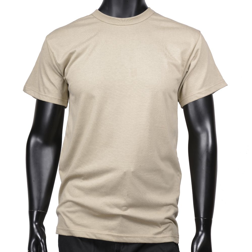 Rothco Tシャツ 半袖 カーキ 無地 ポリエステル混紡 [ Lサイズ ] メンズTシャツ 半そで プリント デザイン スポーツ ミリタリーTシャツ ミリタリーシャツ 半袖Tシャツ 軍服 戦闘服 BDU ACU アーミー コンバット ファティーグ タクティカル アーミーコンバットユニフォーム