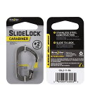 NITEIZE スライドロック付 カラビナ シルバー / 2 ナイトアイズ SLIDELOCK ステンレスカラビナ Carabiner キーホルダー カラビナキーホルダー カラビナキーリング カラビナキーチェーン