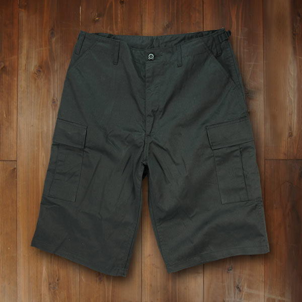 Rothco ハーフカーゴパンツ BDUショーツ ジッパー [ ブラック / Lサイズ ] ミリタリーパンツ TDUパンツ BDUパンツ メンズボトム ハーフパンツ 半ズボン 半ずぼん(4)