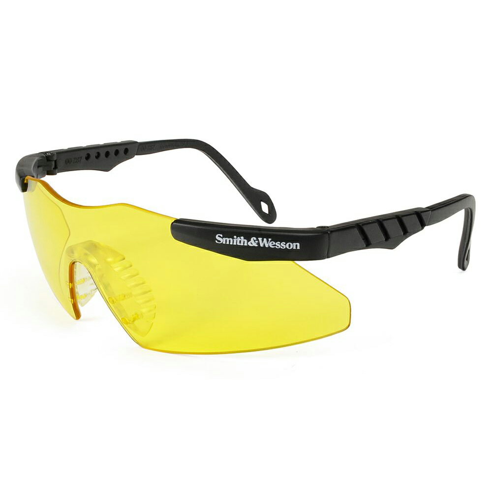 スミス＆ウエッソン サングラス ミニマグナム イエロー S＆W | スミス＆ウェッソン メンズ スポーツ 紫外線カット UVカット グラサン 運転 ドライブ バイク ツーリング 曇り止め アンバー 黄色 シューティンググラス 射撃用サングラス 射撃用メガネ 保護メガネ 耐衝撃