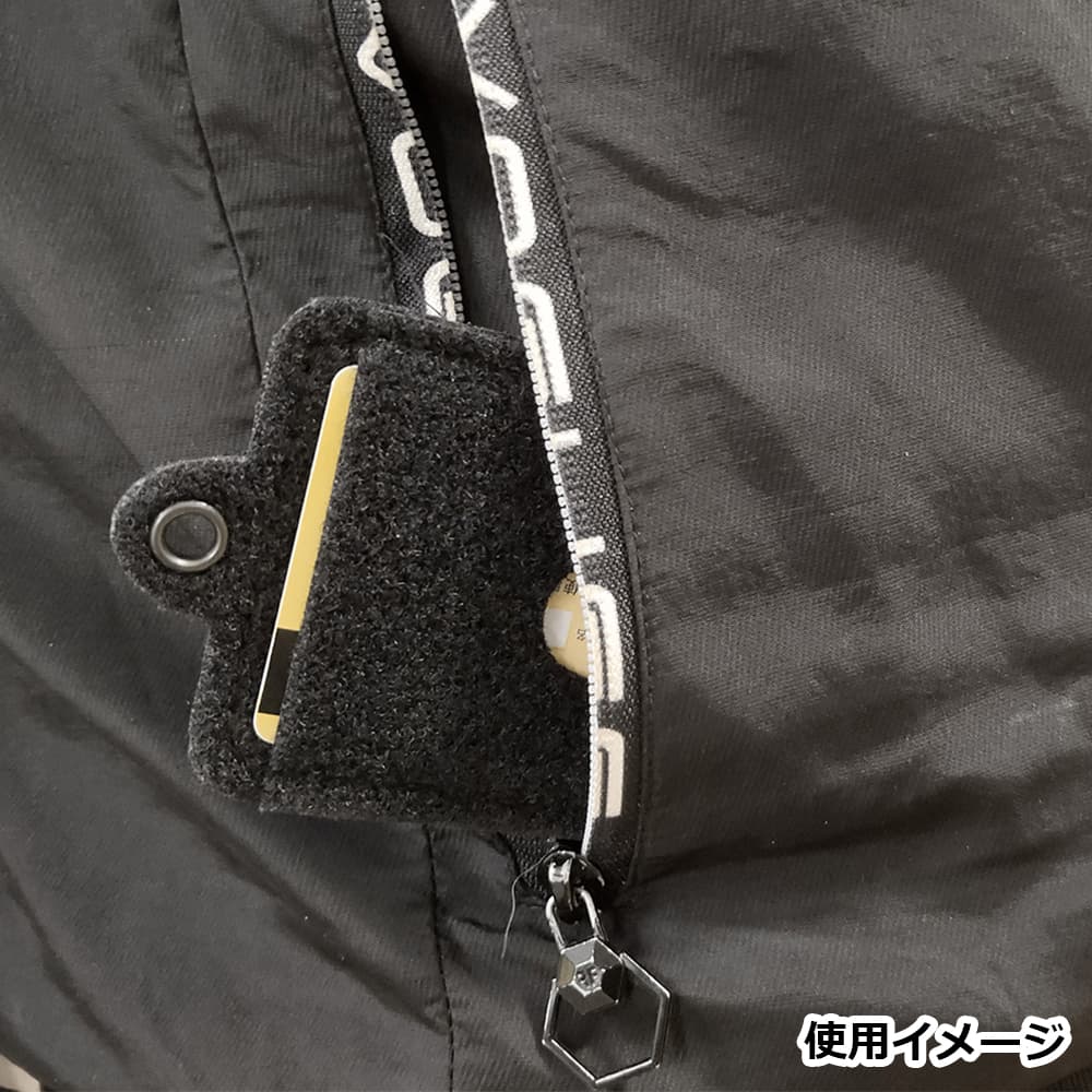 IDカードホルダー 両面ベルクロ EDC パスケース [ カーキ ] 名札入れ IDホルダー ワッペン 定期入れ カードケース