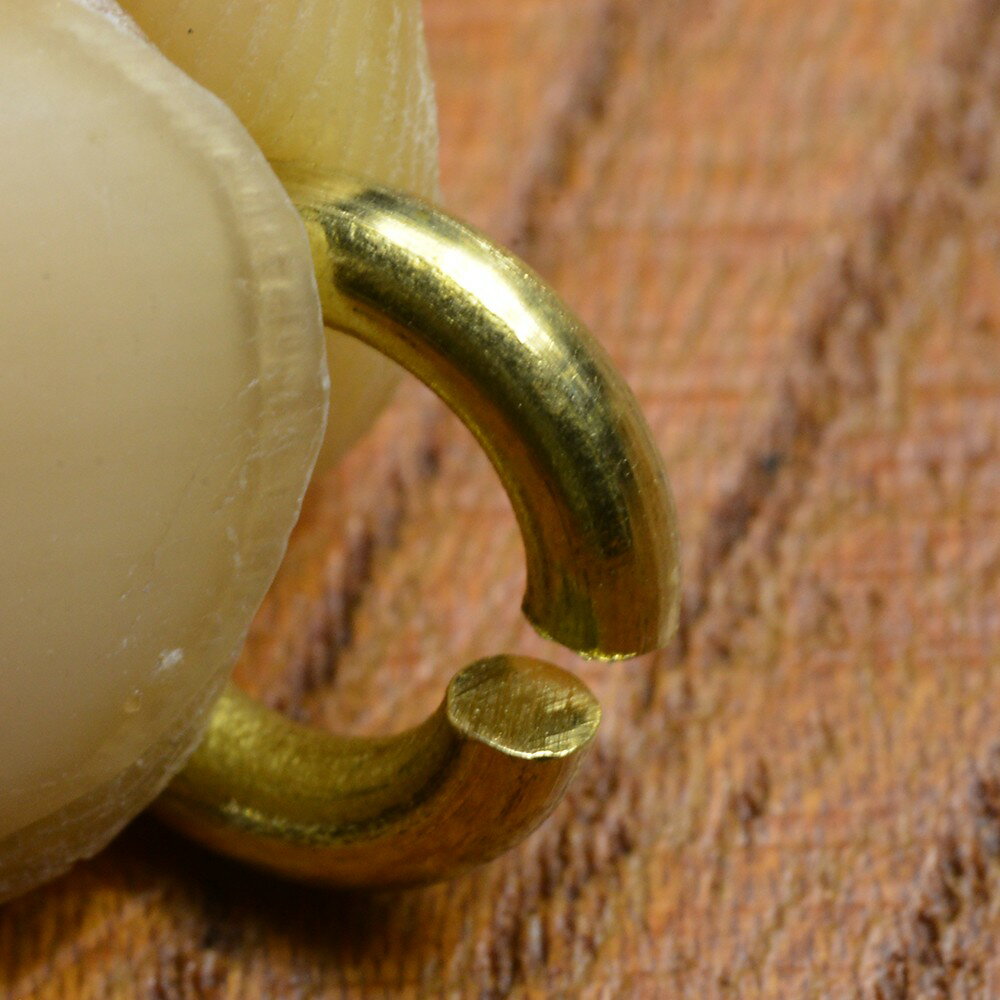 丸カン 真鍮 クラフトパーツ 線径2mm [ 10mm ] ハンドメイド アクセサリーパーツ ブラス レザークラフト ハンドクラフト 革紐細工 丸環 まるかん マルカン レザークラフト資材 レザークラフト材料
