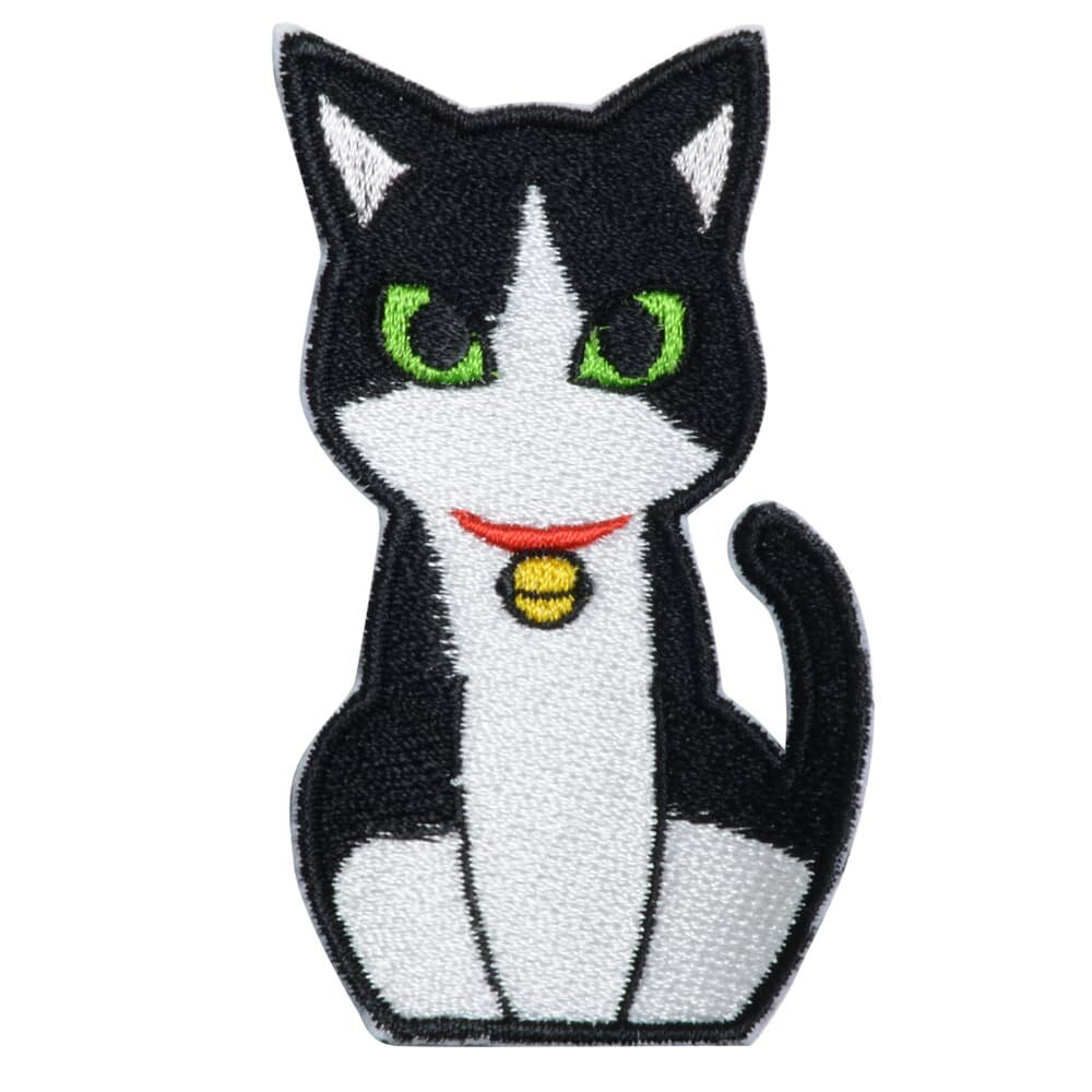 フカヒレ商会 ミリタリーパッチ シンプルねこパッチ [ ハチワレ ] ミリタリーワッペン 猫 ネコ ベルク..