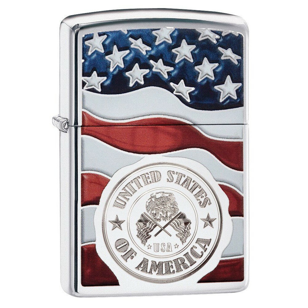 ZPPO 星条旗 USAスタンプ 29395 ハイポリッシュクローム ジッポー オイルライター ZIPPO ジッポライタ..