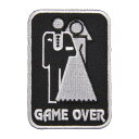 ミリタリーパッチ GAME OVER ウエディング ミリタリーワッペン アップリケ 記章 徽章 襟章 肩章 胸章 階級章 スリーブバッジ