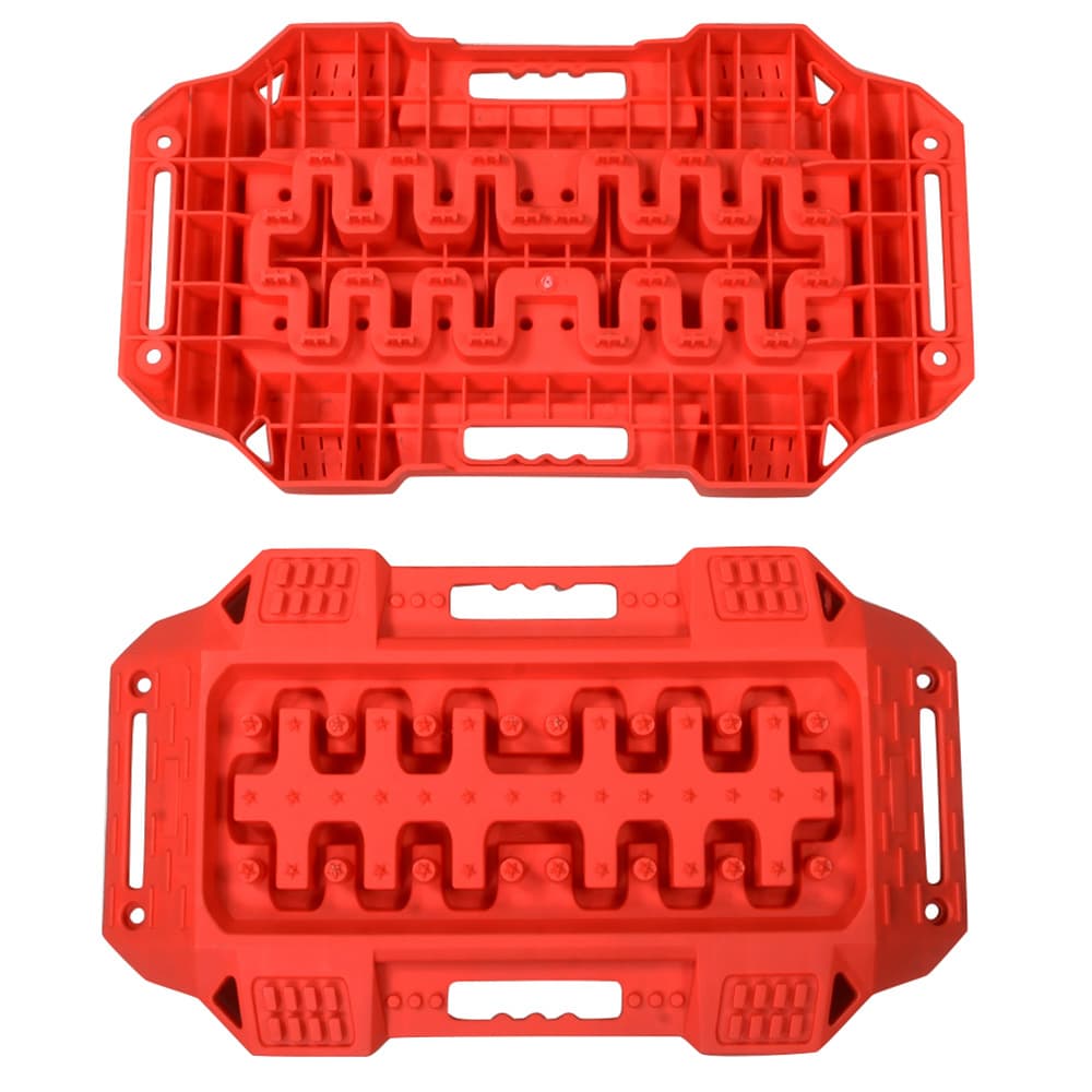 スタックリカバリーラダー 自動車用 スノーヘルパー 2枚セット [ レッド ] オフロード 雪 砂 泥 悪路走行 滑り止め リカバリートラクション カー用品 メンテナンス 緊急 応急 車用 車用品 カーグッズ 車グッズ カーアクセサリー 趣味 余暇