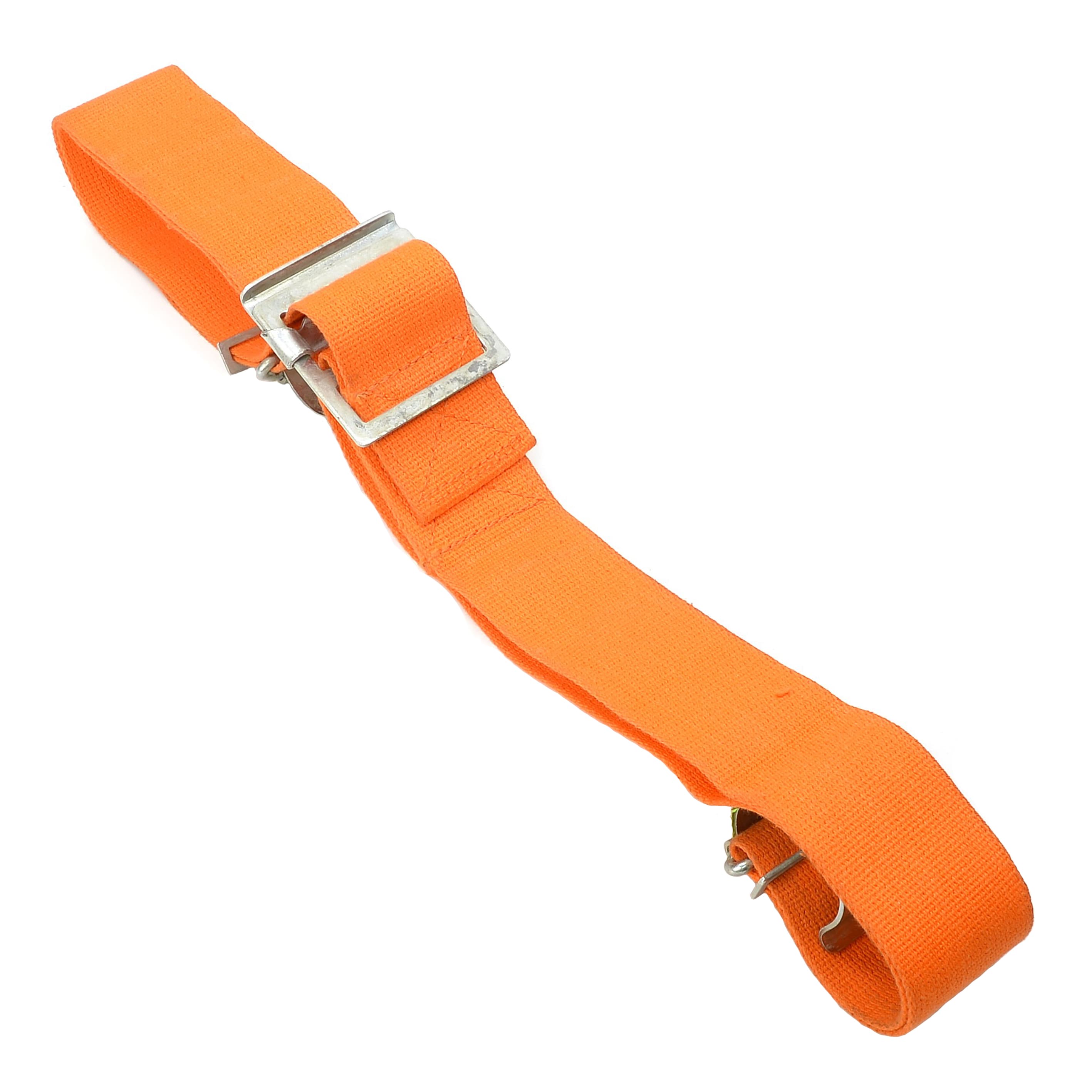 オランダ軍放出品 ラッシングベルト 荷締めベルト バックル式 ブレイズオレンジ 蘭軍 オランダ軍サープラス オランダ軍実物 オランダ軍払い下げ品 紐 縄 アウトドアロープ アウトドアコード 多目的ロープ 多用途ロープ マルチロープ NATO放出品 欧州軍サープラス