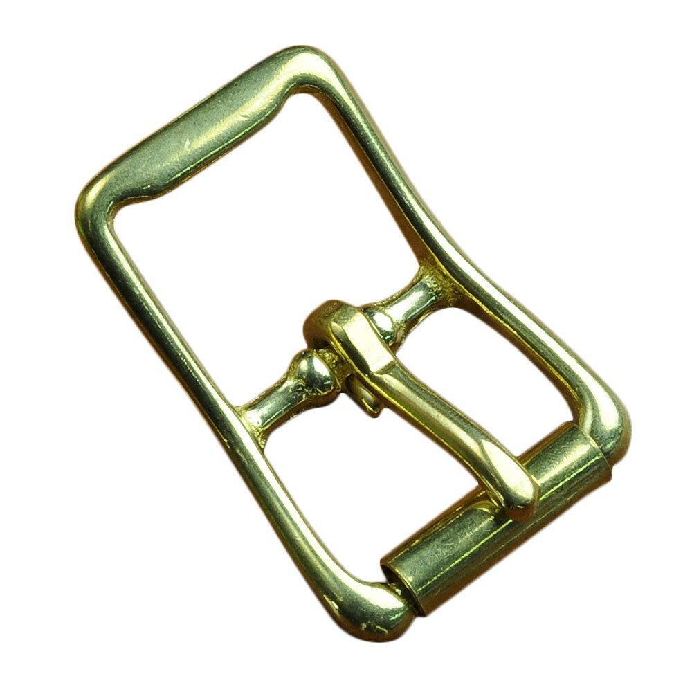 舟型 バックル 真鍮製 ローラー付 窪み入 [ 25mm ] ブラス レザークラフト ハンドクラフト ...