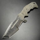 Knifemaking ナイフブレード Chopper タントー形状 ダマスカス鋼 BL137D ナイフメイキング 固定刃 パキスタン製 フルタング ナイフパーツ ナイフ部品 ナイフ用品