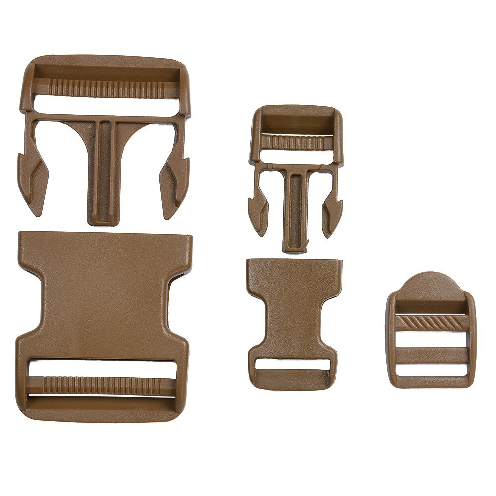 Voodoo Tactical フィールドリペアキット バックル 7点セット [ コヨーテ ] 挿し込みバックル 樹脂パーツ ベルトパーツ サイドリリースバックル コキ ミリタリーバッグ アクセサリー バッグ用パーツ 通販 販売 スナップバックル クイックリリースバックル