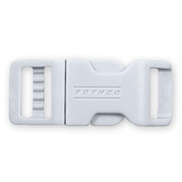 Rothco サイドリリースバックル 12mm幅 [ ホワイト ] ロスコ 通販 販売 スナップバックル クイックリリースバックル アジャスターバックル 差し込みバックル ワンタッチバックル 連結具 留め具 プラスチック製 パラコード用 パラシュートコード用 パラコードクラフト用