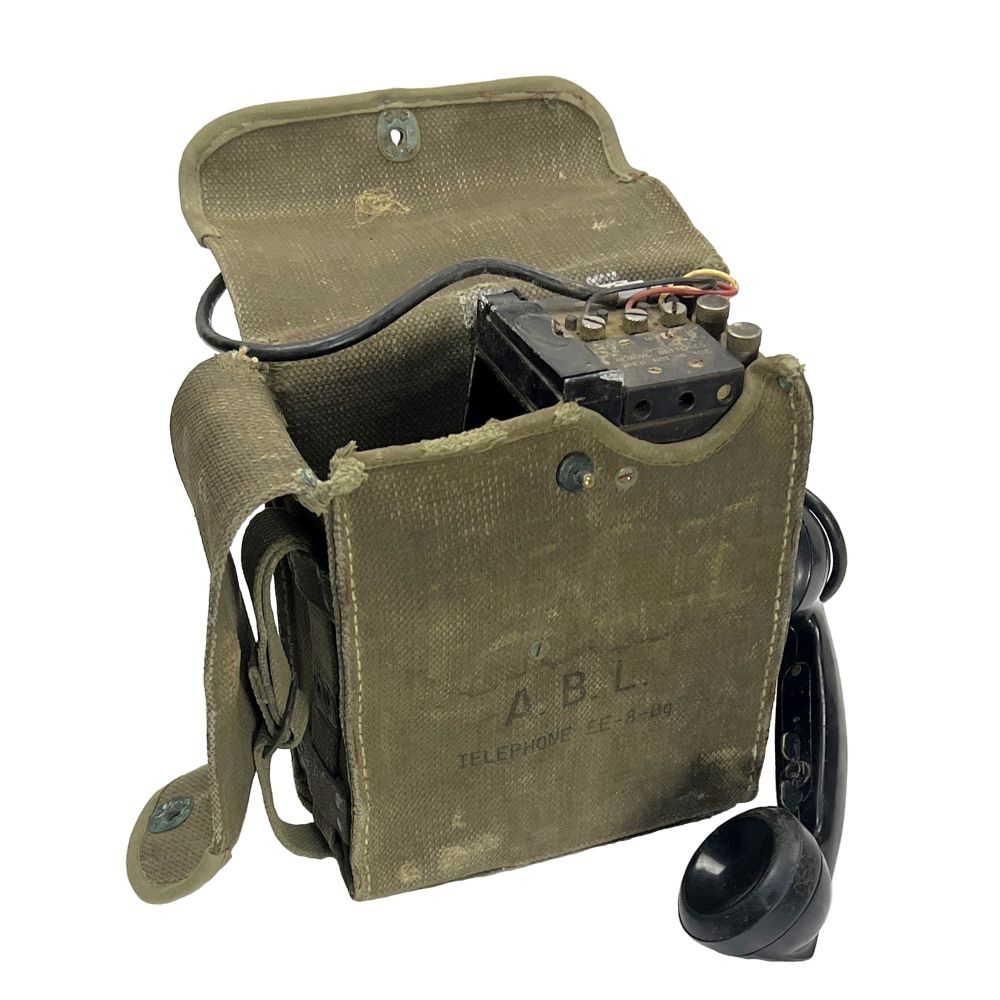 米軍放出品 野戦電話 EE-8 フィールドフォン [ 可 / キャンバス ] US 軍払下げ 米軍サープラス 米軍実..