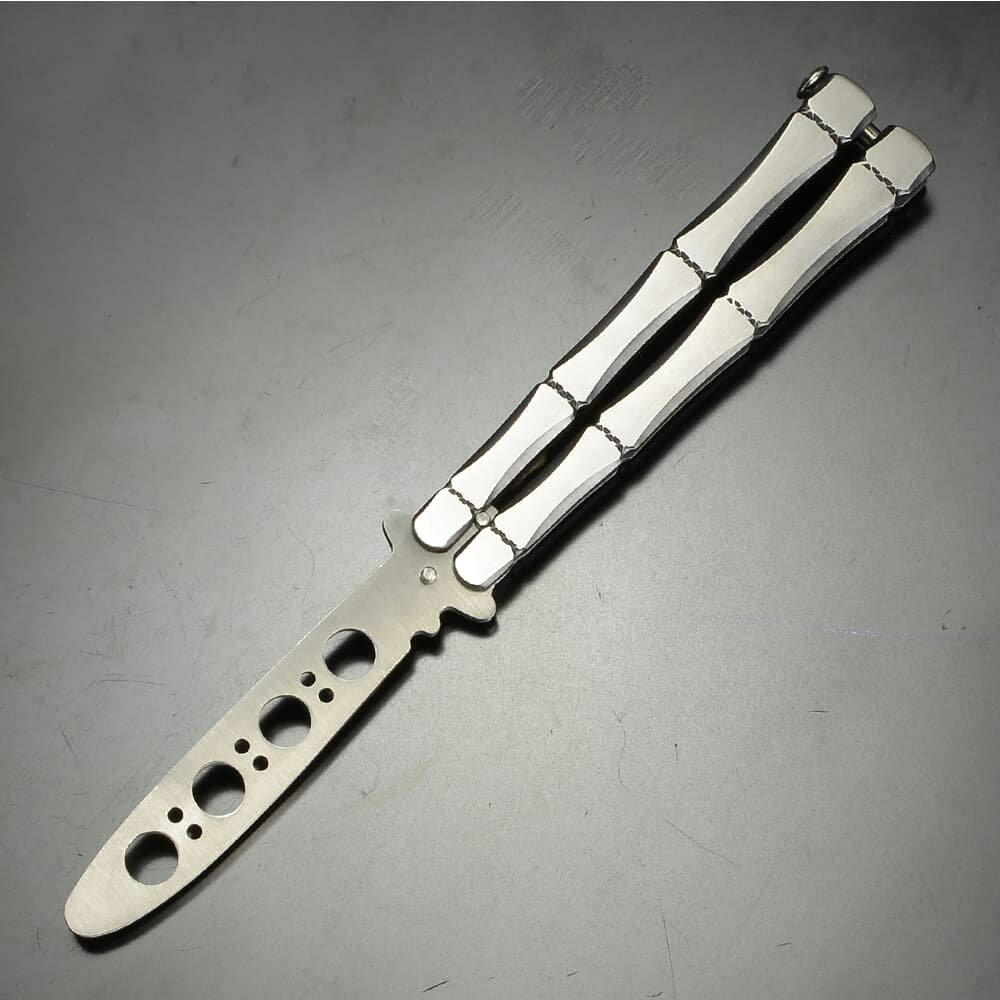 バタフライナイフ 練習用 刃付け無し スチールハンドル バタフライトレーナー トレーニングナイフ 模造刀 トレーニング用ナイフ 練習用ナイフ 訓練用ナイフ通販格安セール情報 楽天 通販