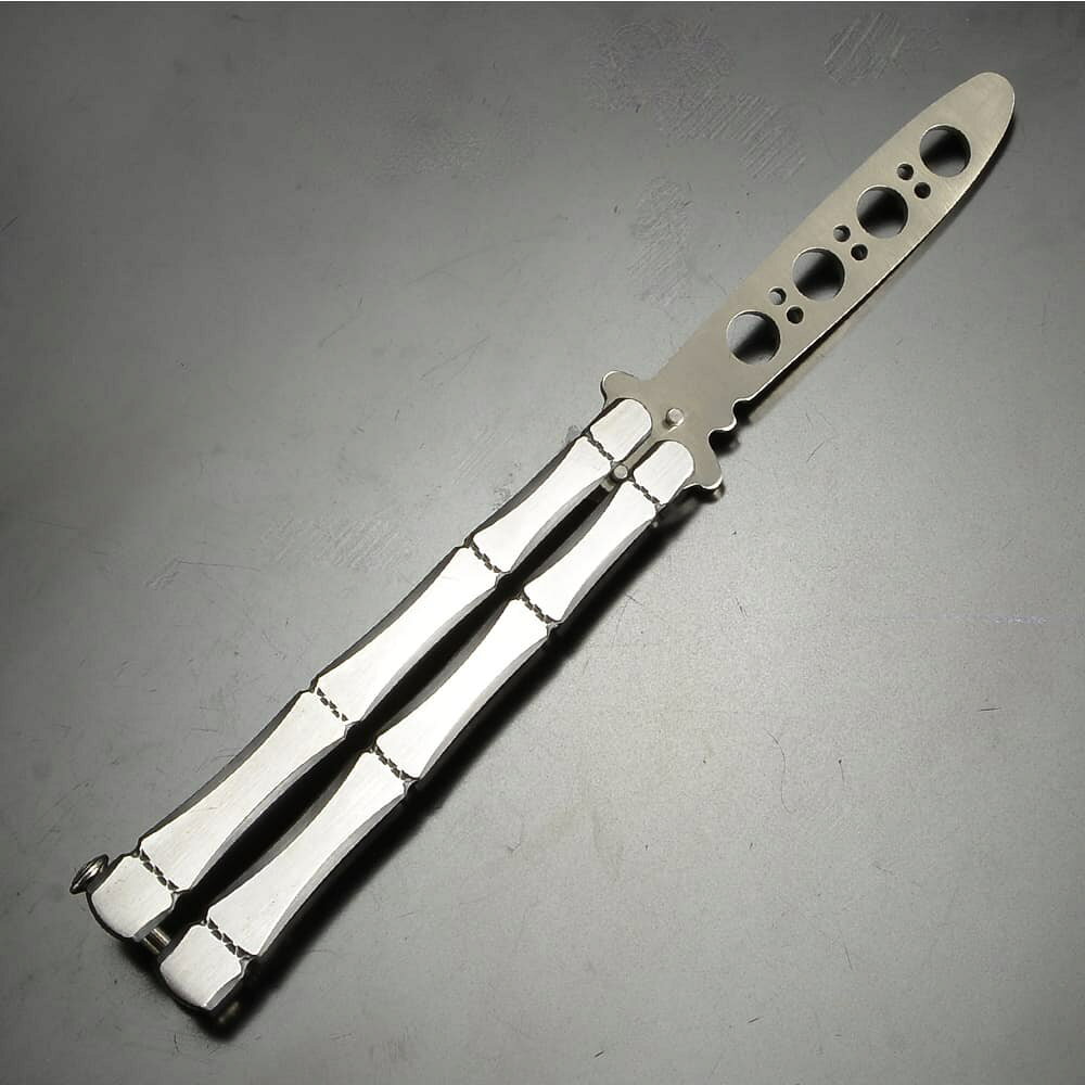 バタフライナイフ 練習用 刃付け無し スチールハンドル バタフライトレーナー トレーニングナイフ 模造刀 トレーニング用ナイフ 練習用ナイフ 訓練用ナイフ通販格安セール情報 楽天 通販