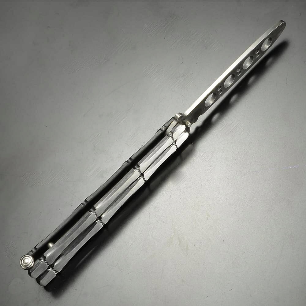 バタフライナイフ 練習用 刃付け無し スチールハンドル バタフライトレーナー トレーニングナイフ 模造刀 トレーニング用ナイフ 練習用ナイフ 訓練用ナイフ通販格安セール情報 楽天 通販